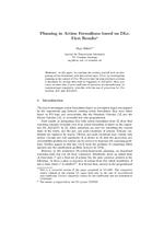 Planning in Action Formalisms based on DLs: First Results