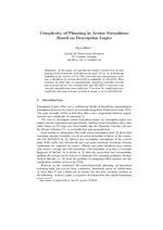 Complexity of Planning in Action Formalisms Based on Description Logics