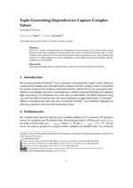 Tuple-Generating Dependencies Capture Complex Values (extended abstract)