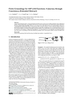Finite Groundings for ASP with Functions: A Journey through Consistency (Extended Abstract)