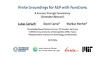 Slides: Finite Groundings for ASP with Functions: A Journey through Consistency (Extended Abstract)
