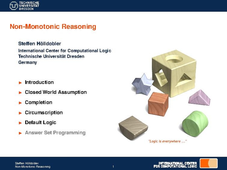 Non-Monotonic Reasoning