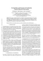 On Algorithms and Extensions of Coordination Control of Discrete-Event Systems
