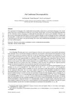 On conditional decomposability