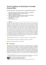 On the Complexity of Universality for Partially Ordered NFAs