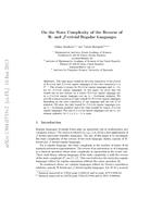 On the State Complexity of the Reverse of R- and J-Trivial Regular Languages