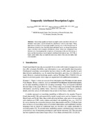 Temporally Attributed Description Logics