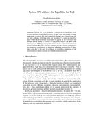 System BV without the Equalities for Unit