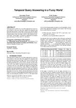 Temporal Query Answering in a Fuzzy World