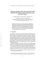 A Katsuno-Mendelzon-Style Characterization of AGM Belief Base Revision for Arbitrary Monotonic Logics (Preliminary Report)