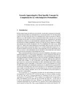 Towards Approximative Most Specific Concepts by Completion for EL with Subjective Probabilities