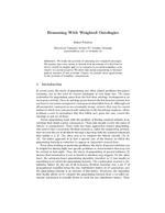 Reasoning With Weighted Ontologies