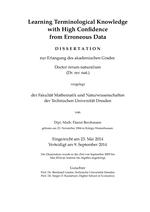 Learning Terminological Knowledge with High Confidence from Erroneous Data