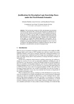 Justifications for the Description Logics Knowledge Bases under the Fixed-Domain Semantics