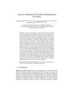 Abstract Domains for Database Manipulating Processes