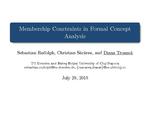 Slides: Membership Constraints in Formal Concept Analysis