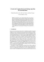 A Sound and Complete Backward Chaining Algorithm for Existential Rules