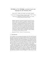 SPARQL in N3: SPARQL construct as a rule language for the Semantic Web