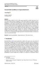 Second-order Confidence in Supervaluationism