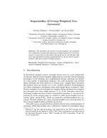 Sequentiality of Group-Weighted Tree Automata