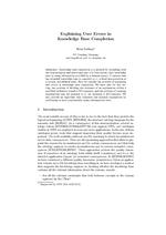 Explaining User Errors in Knowledge Base Completion