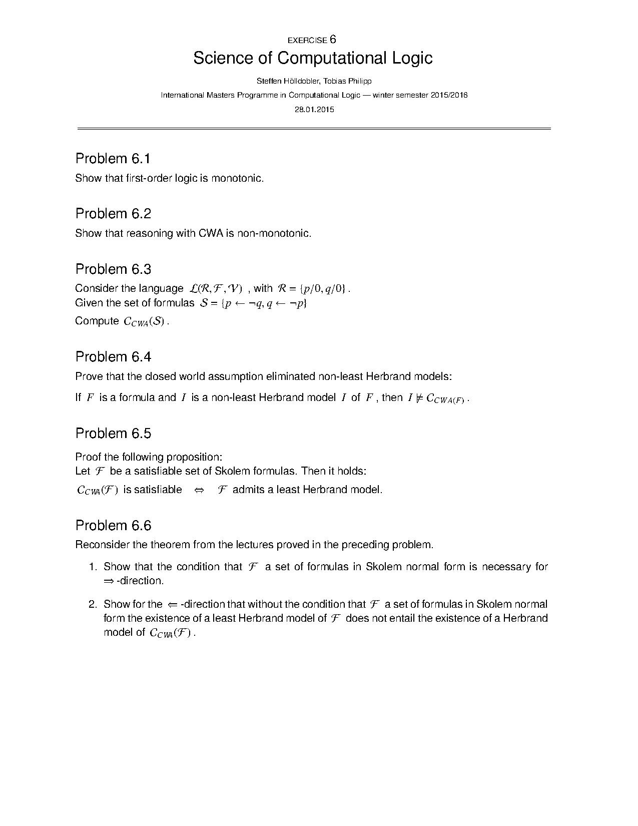 Non-Monotonic Reasoning