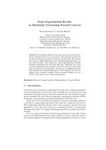 Some Experimental Results on Randomly Generating Formal Contexts