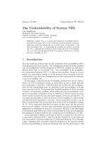 The Undecidability of System NEL