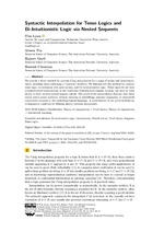 Syntactic Interpolation for Tense Logics and Bi-Intuitionistic Logic via Nested Sequents