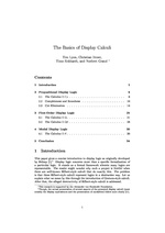 The Basics of Display Calculi