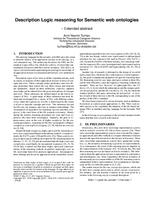 Description Logic reasoning for Semantic Web Ontologies – Extended abstract