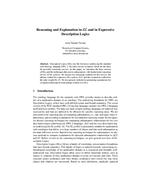 Reasoning and Explanation in EL and in Expressive Description Logics