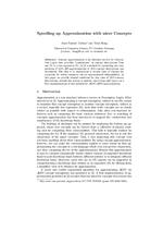 Speeding up Approximation with Nicer Concepts
