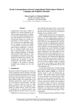 On the Correspondence between Compositional Matrix-Space Models of Language and Weighted Automata