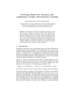 Presburger Büchi Tree Automata with Applications to Logics with Expressive Counting