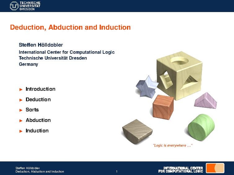 Deduction, Abduction and Induction
