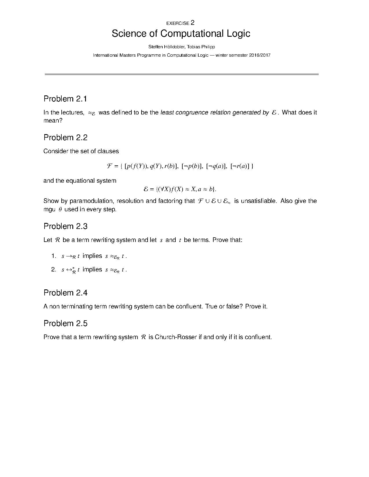 Equational Logic