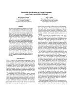 Decidable Verification of Golog Programs over Non-Local Effect Actions